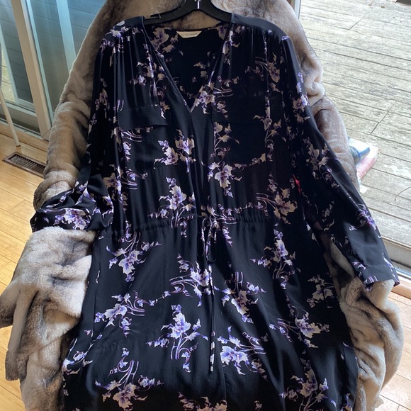 Rebecca Taylor 💯 Silk Lined Flower Print Belt Dress/Long Shirt New NeverUsed
